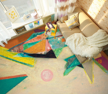 3D Colorful Triangle Pattern 9932 Allan P. Friedlander Floor Mural  Wallpaper Murals Self-Adhesive Removable Print Epoxy