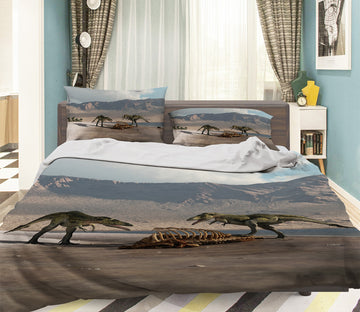3D Dinosaur Mountain 025 Bed Pillowcases Quilt