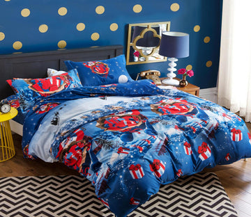 3D Santa Claus Pattern 32140 Christmas Quilt Duvet Cover Xmas Bed Pillowcases