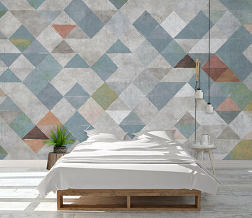 3D Small Blue Square WG140 Wall Murals