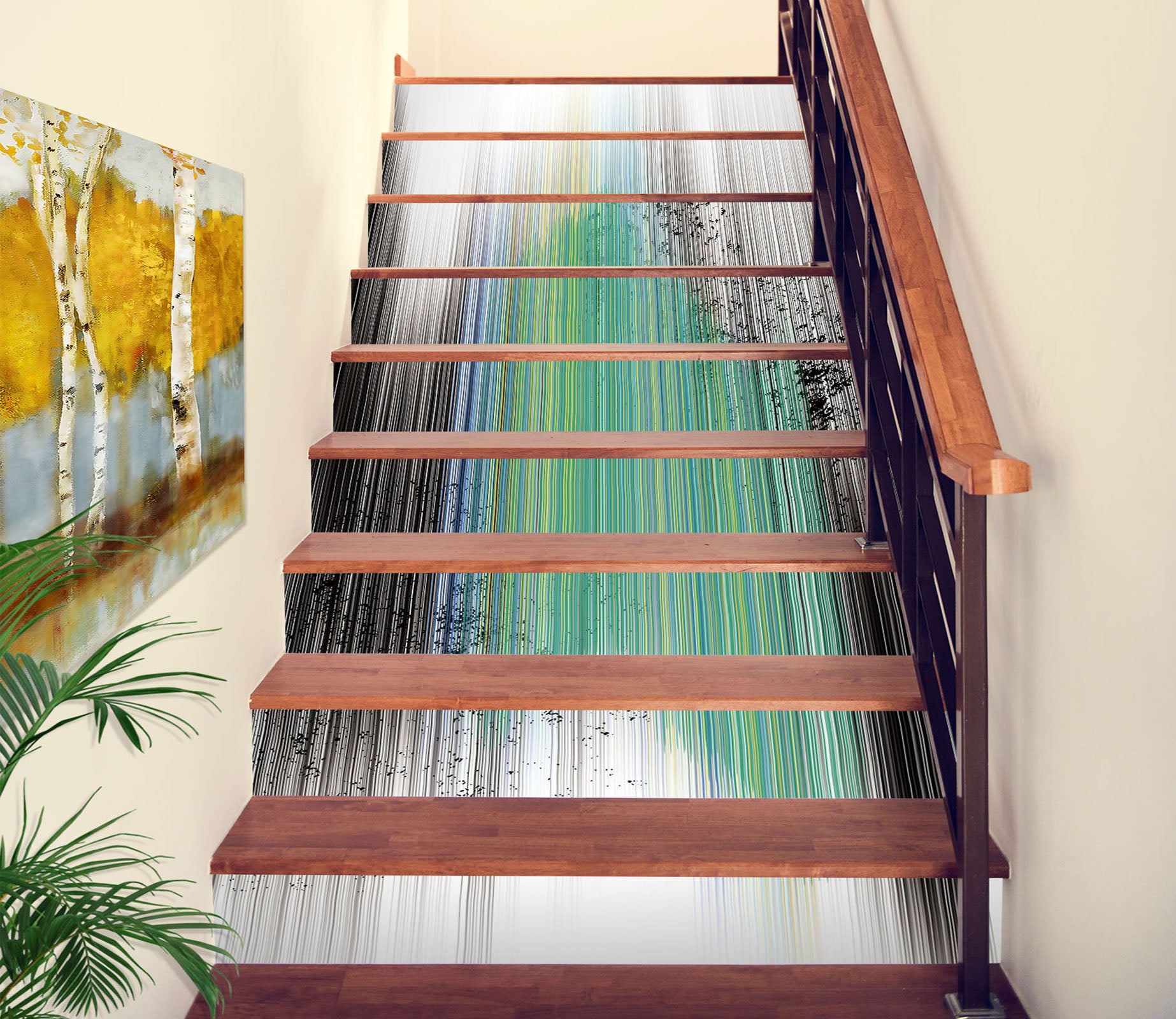 3D Color Gradient 598 Stair Risers