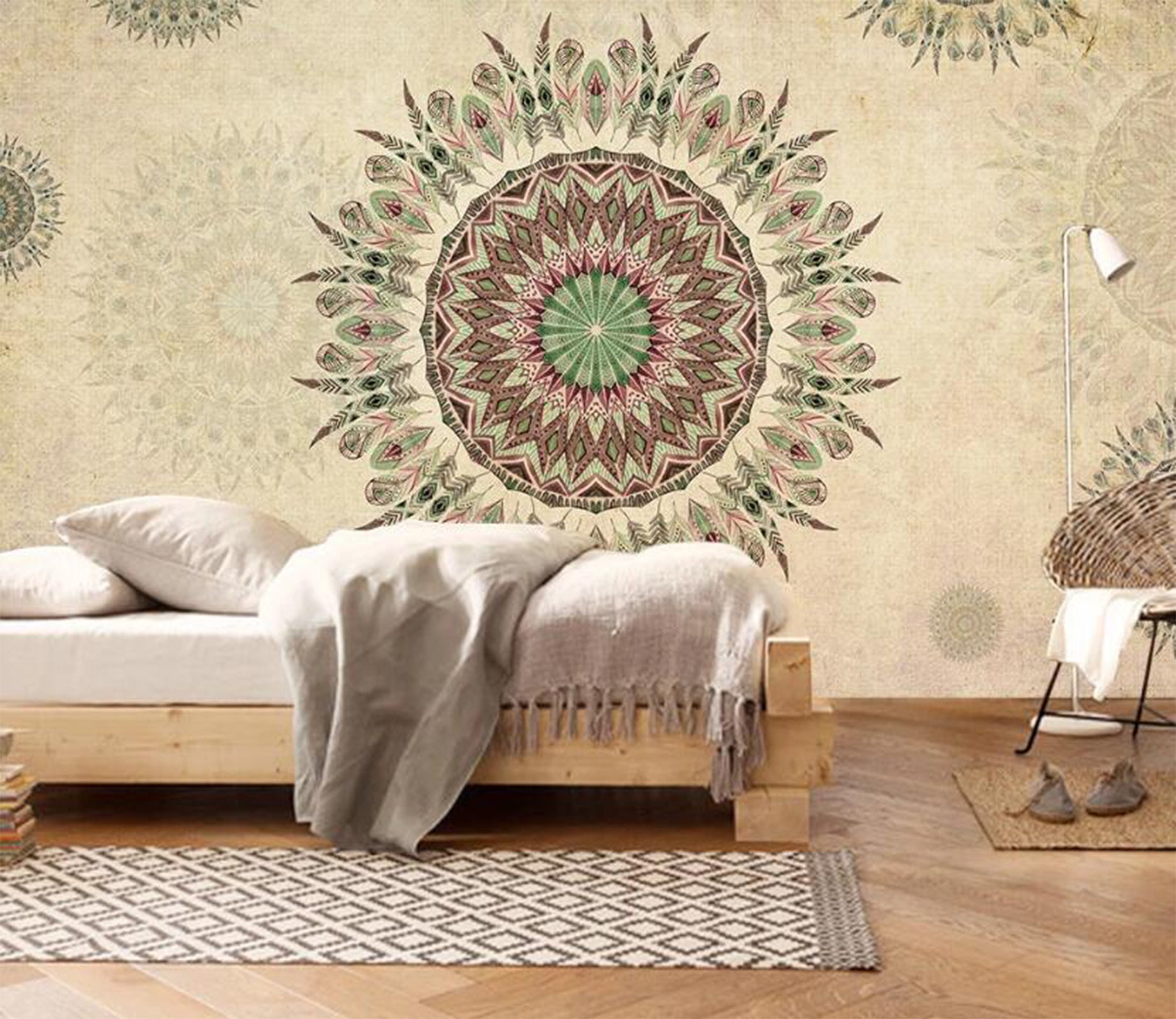 3D Stitching Blooming Circles 2142 Wall Murals