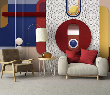 3D Round Plank WC731 Wall Murals