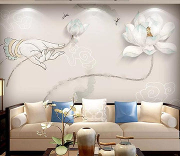3D Lotus 381 Wall Murals Wallpaper AJ Wallpaper 2 