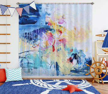 3D Doodle Watercolor 2320 Misako Chida Curtain Curtains Drapes
