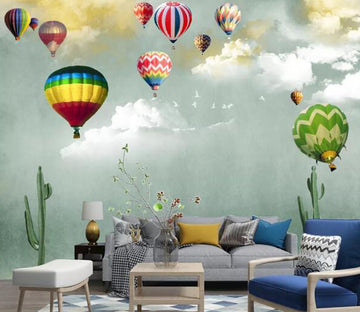 3D Hot Air Balloon WC1462 Wall Murals