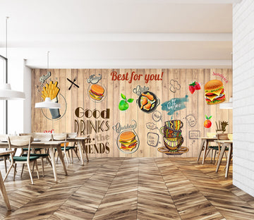 3D Delicious Burger 1497 Wall Murals