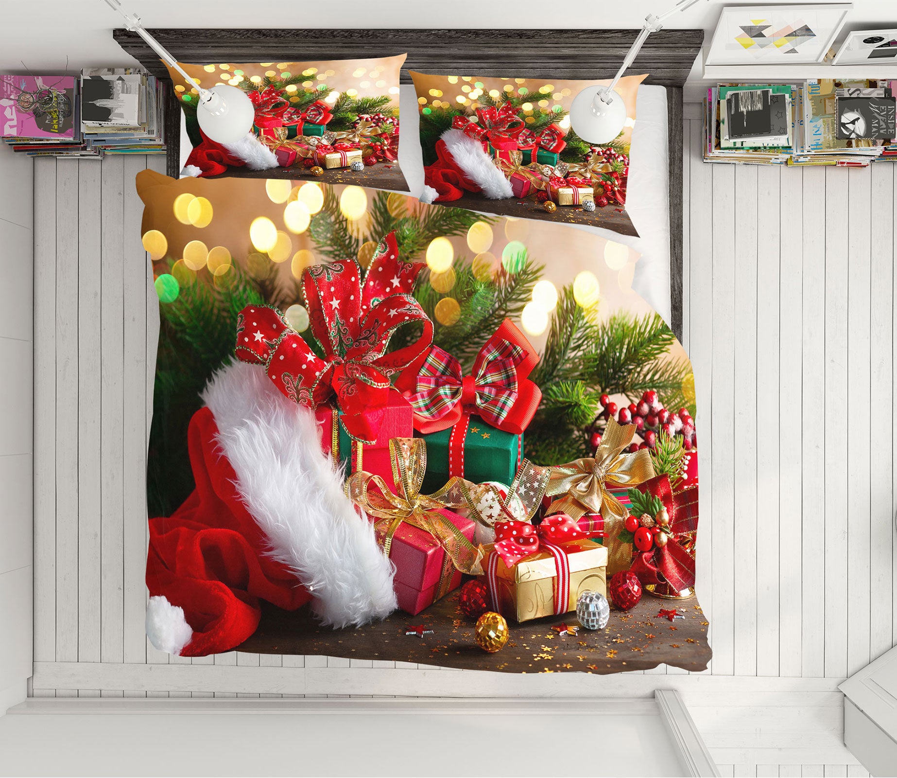 3D Gift 52170 Christmas Quilt Duvet Cover Xmas Bed Pillowcases