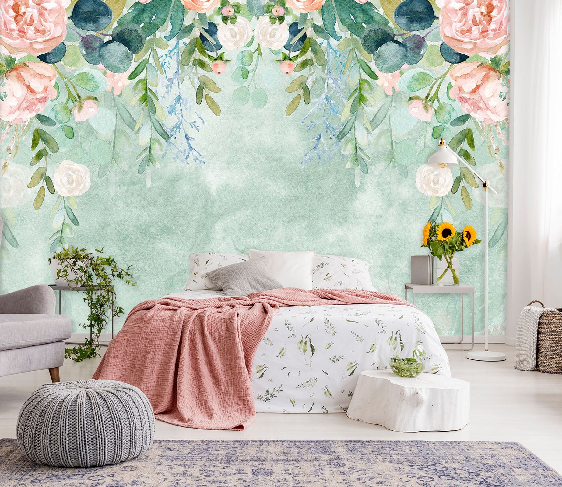 3D Pink Flower 103 Wall Murals Wallpaper AJ Wallpaper 2 