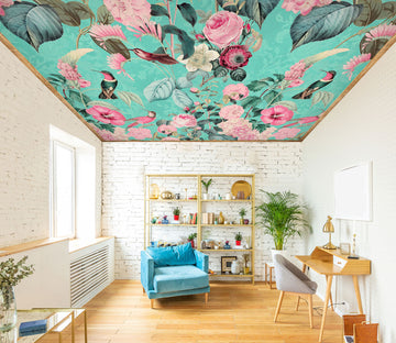 3D Pink Rose 5251 Andrea Haase Ceiling Wallpaper Murals