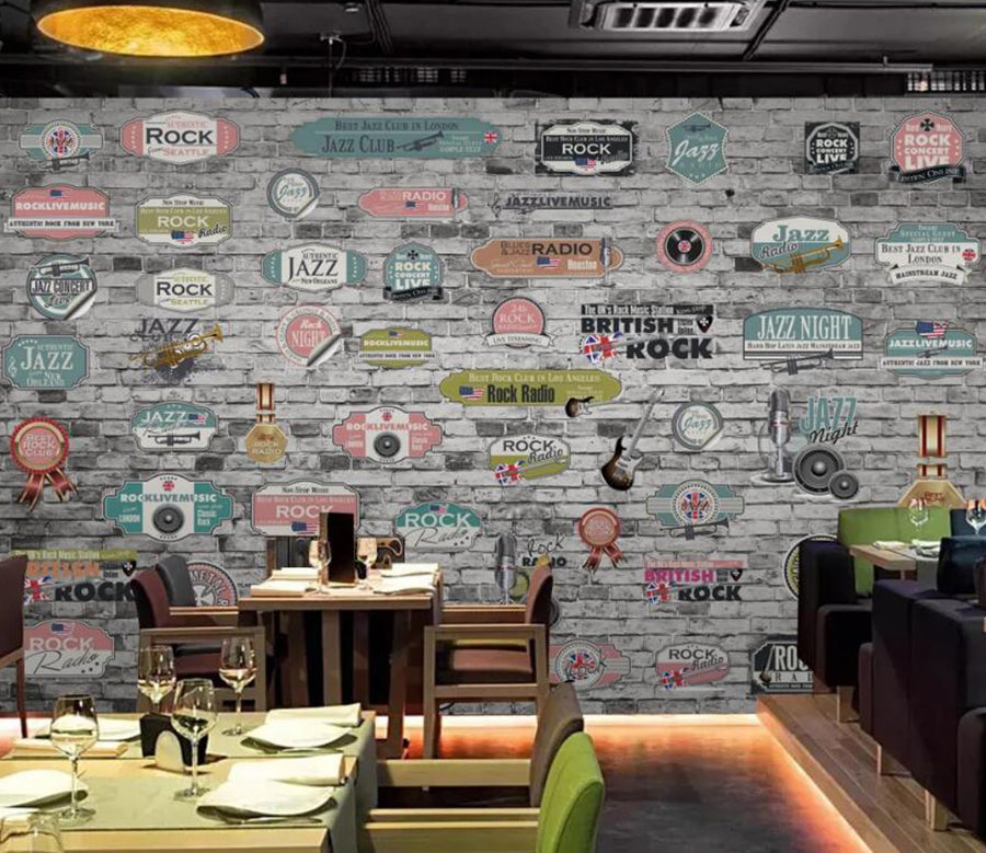 3D Gray Brick Stickers 491 Wall Murals