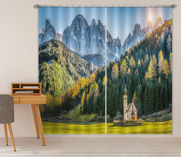 3D Sunny Forest 149 Marco Carmassi Curtain Curtains Drapes