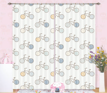 3D Bike Pattern 037 Jillian Helvey Curtain Curtains Drapes Wallpaper AJ Wallpaper 