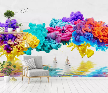 3D Color Cloud WC460 Wall Murals