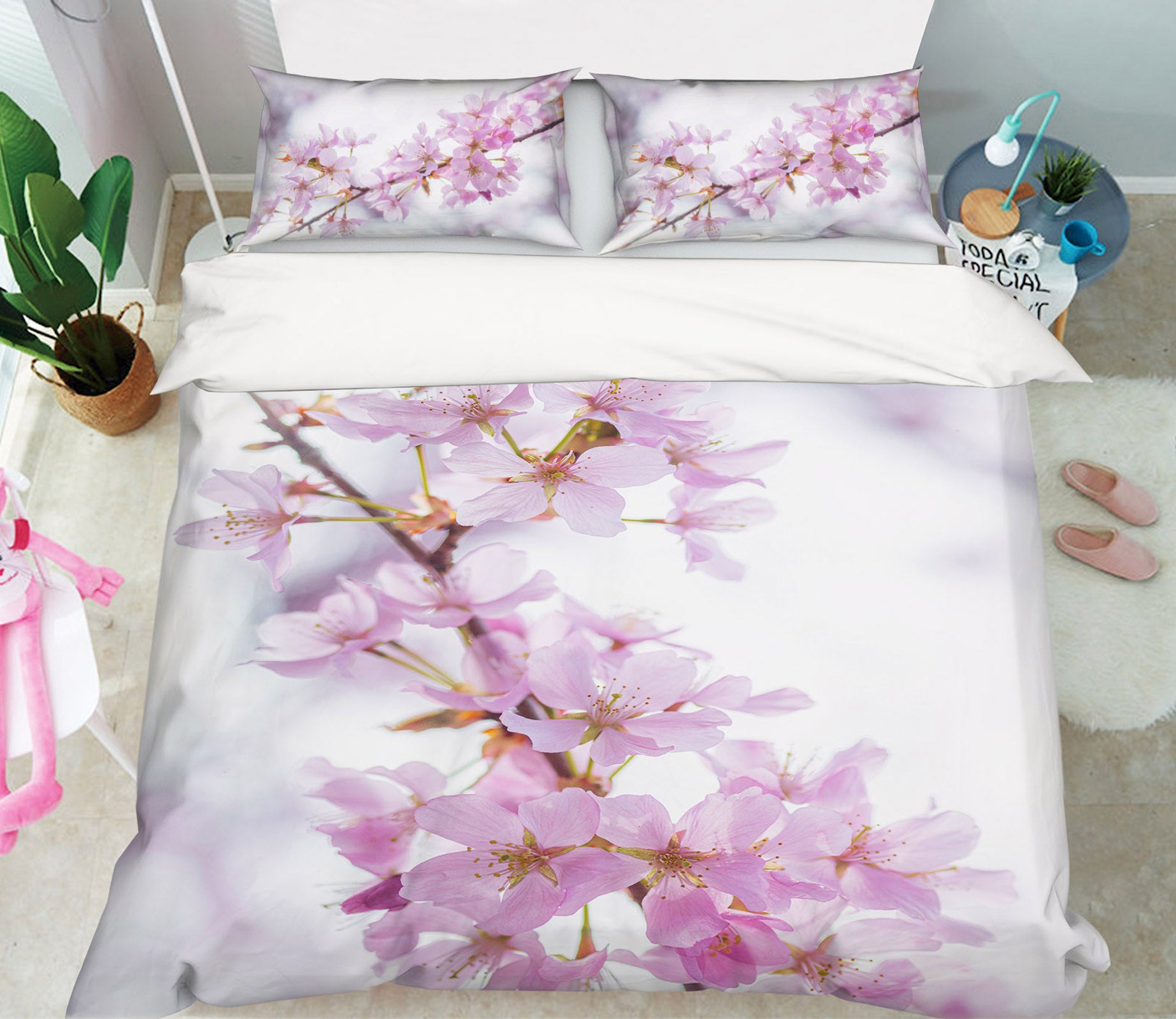 3D Peach Blossom 85146 Assaf Frank Bedding Bed Pillowcases Quilt