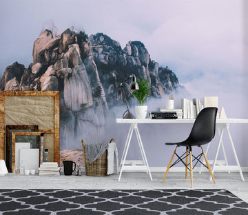 3D Mountains And Sea 1031 Wall Murals