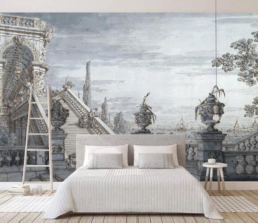 3D Western Style Building 551 Wall Murals