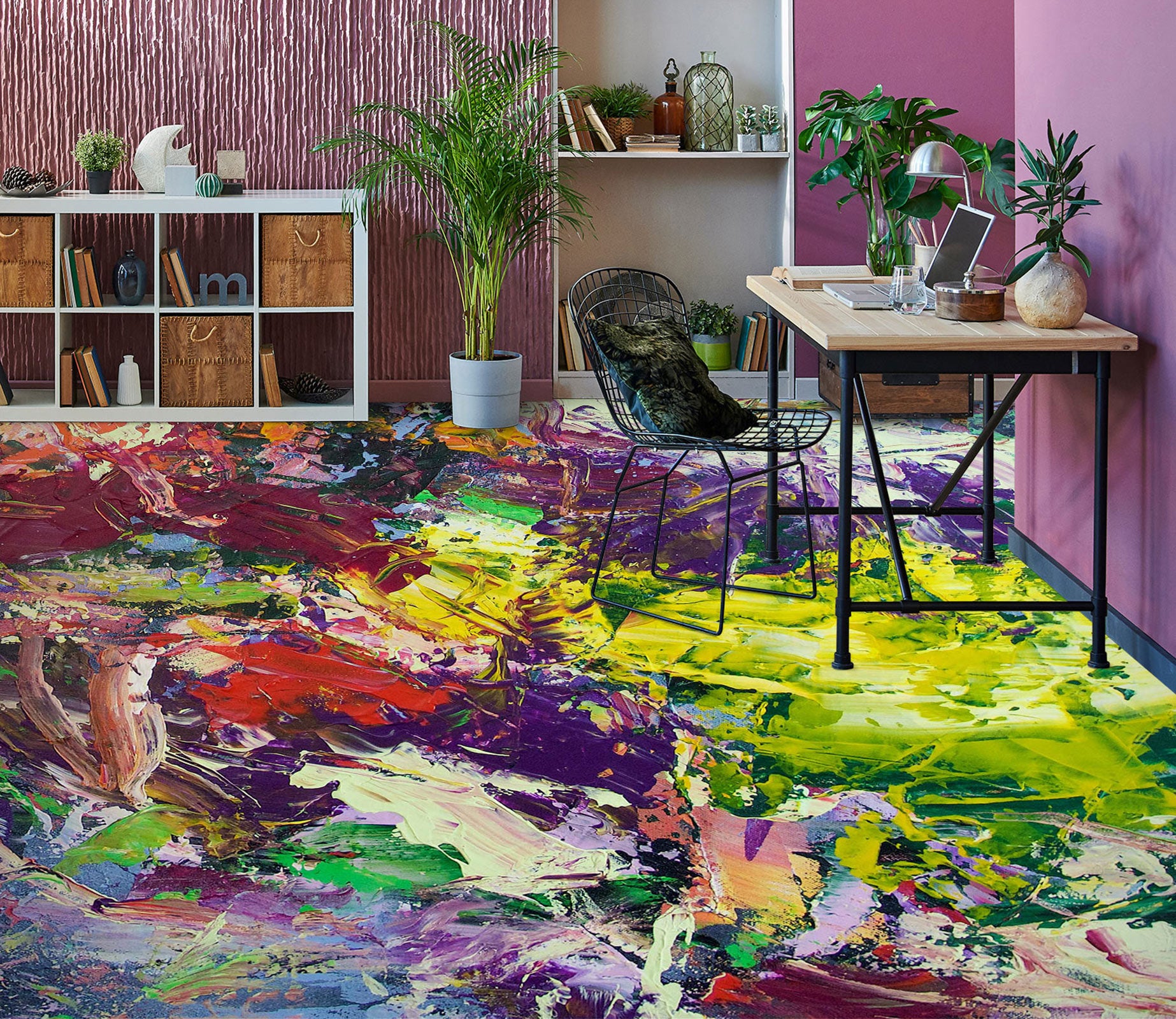 3D Colorful Paint Texture 9670 Allan P. Friedlander Floor Mural  Wallpaper Murals Self-Adhesive Removable Print Epoxy