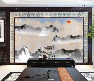 3D Beautiful Mountain River WC63 Wall Murals Wallpaper AJ Wallpaper 2 