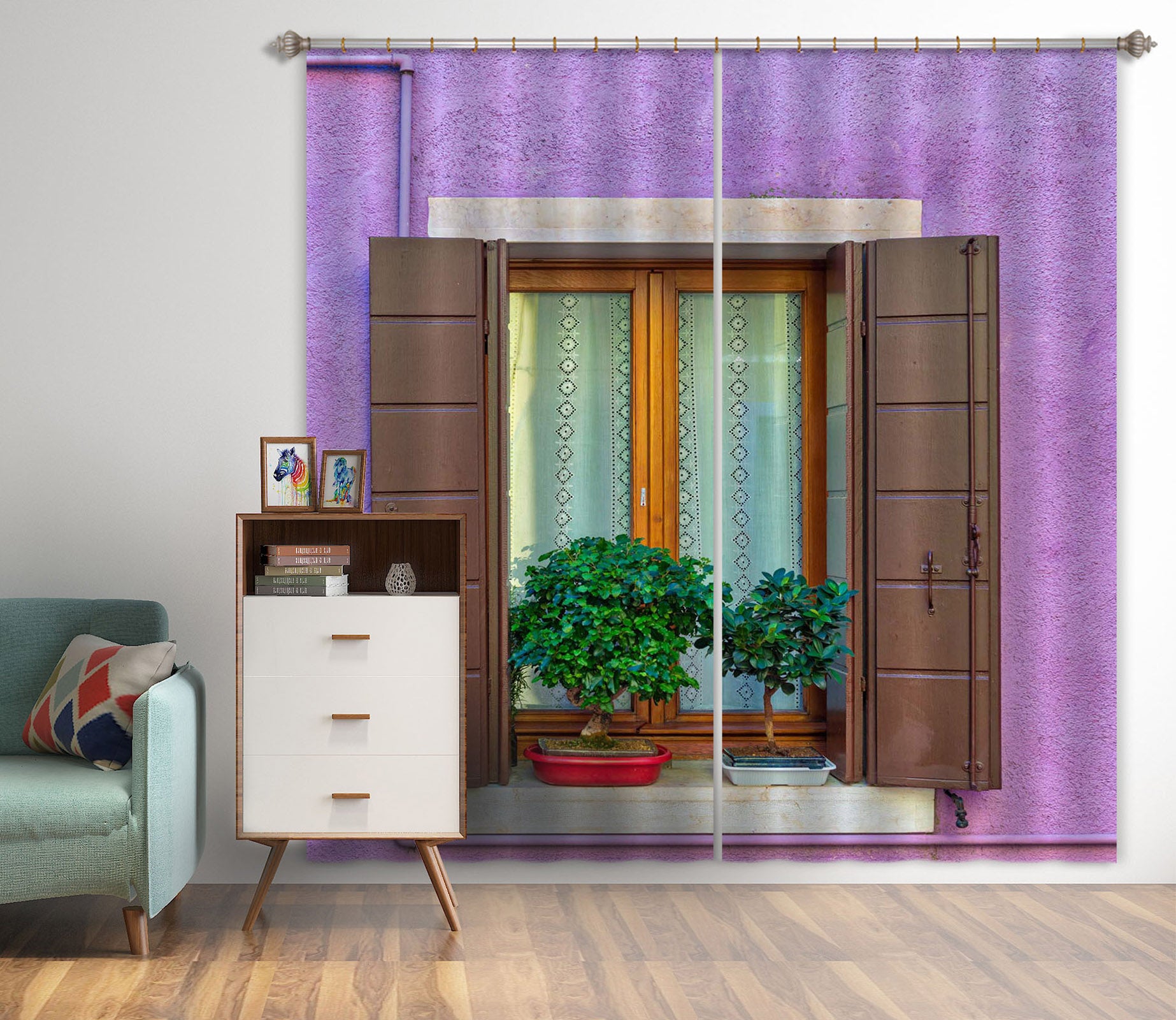 3D Windowsill Plant 111 Marco Carmassi Curtain Curtains Drapes