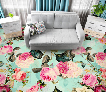 3D Pink Flower Pattern 99208 Uta Naumann Floor Mural  Wallpaper Murals Self-Adhesive Removable Print Epoxy