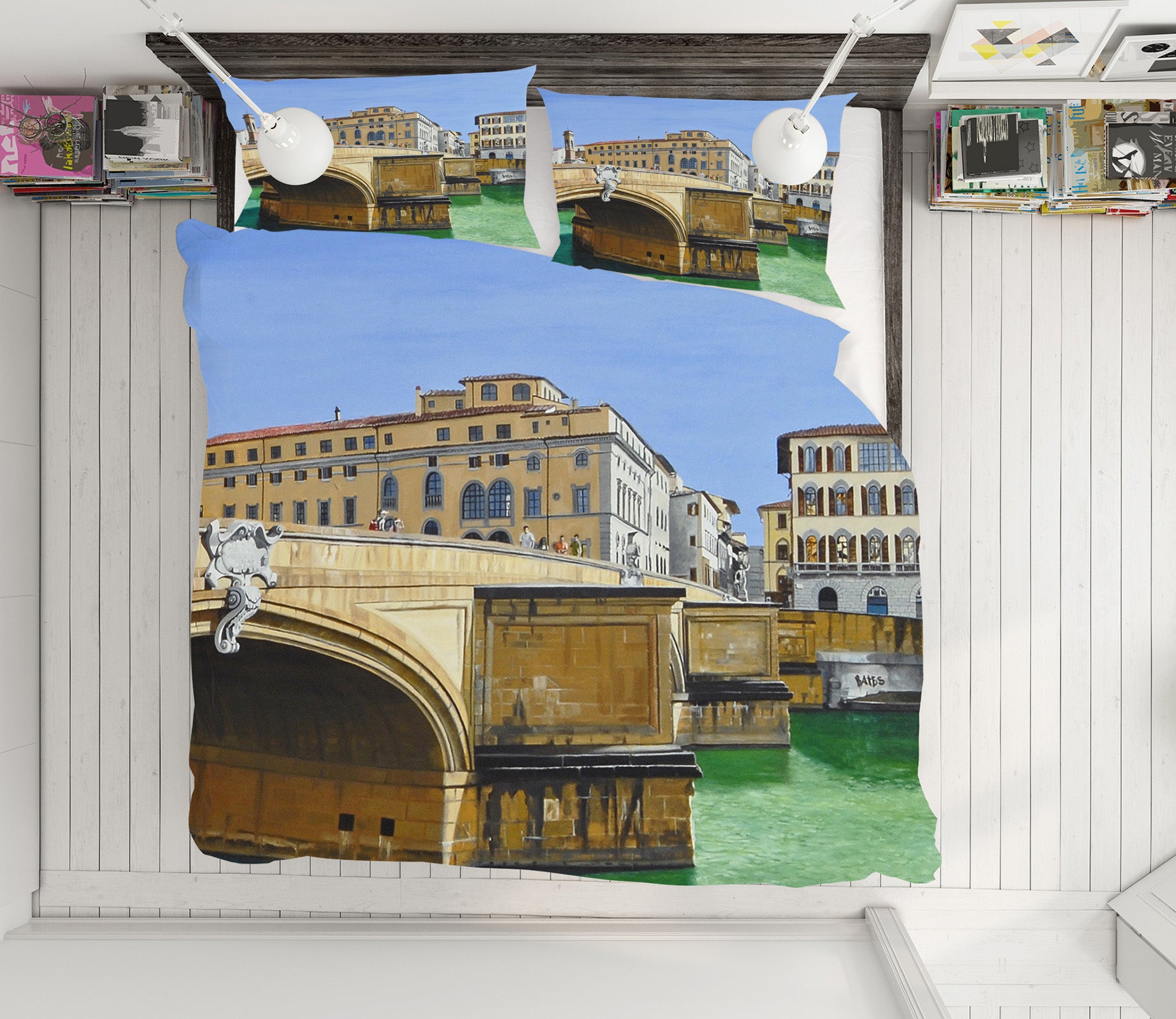 3D Building Bridge 11061 Matthew Holden Bates Bedding Bed Pillowcases Quilt