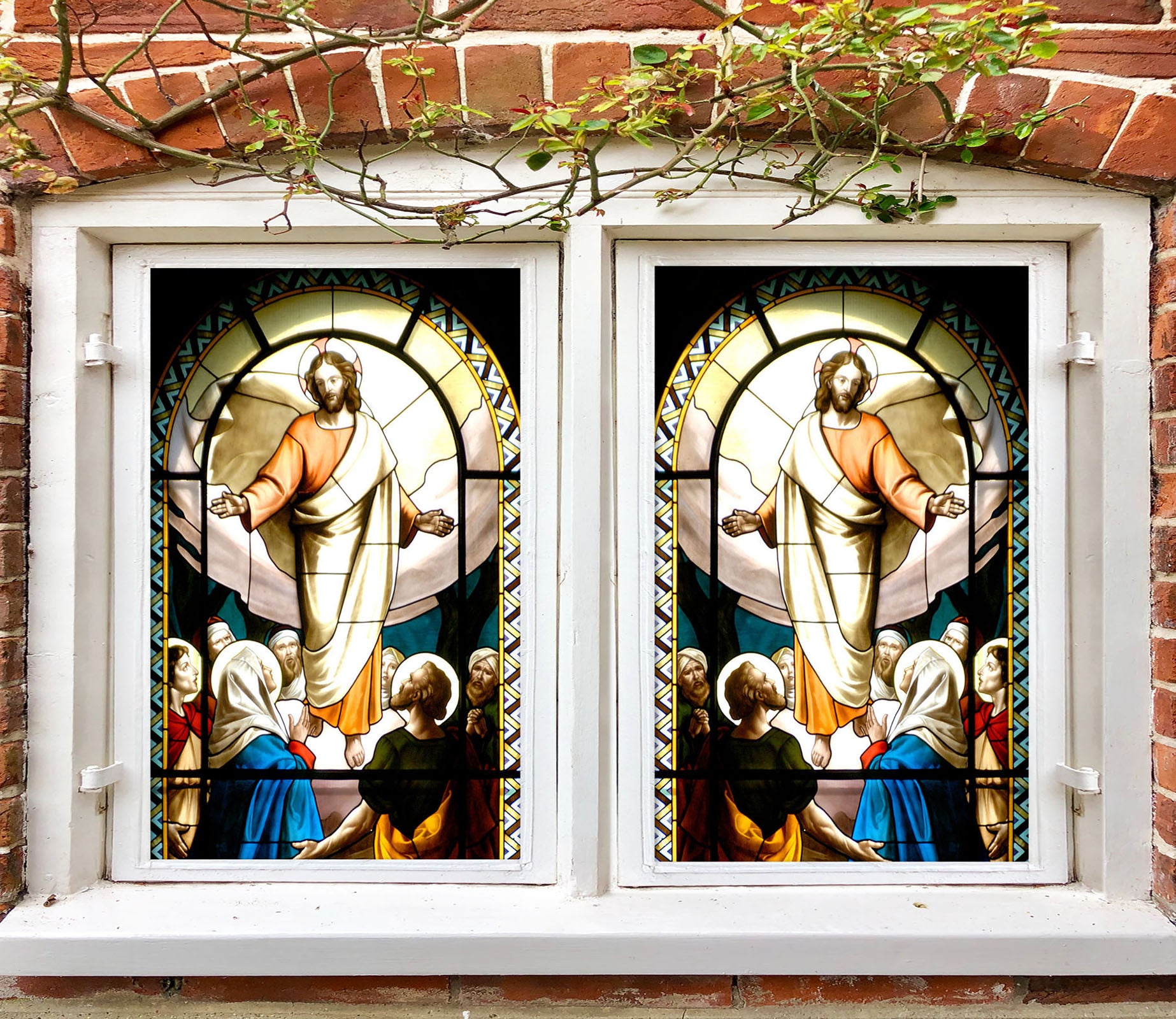 3D Faith Apostle 250 Window Film Print Sticker Cling Stained Glass UV Block