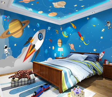 3D Planet Rocket WC51 Wall Murals Wallpaper AJ Wallpaper 2 