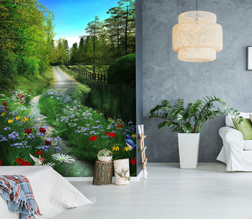 3D Flower Woods 1975 Wall Murals