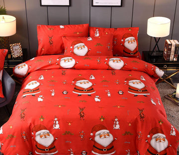 3D Santa Claus Pattern 32060 Christmas Quilt Duvet Cover Xmas Bed Pillowcases