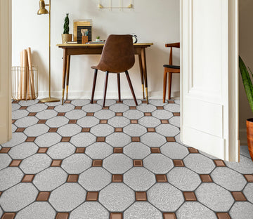 3D Light Gray Hexagons 1349 Floor Mural  Wallpaper Murals Self-Adhesive Removable Print Epoxy