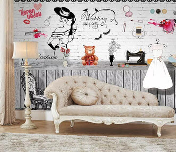 3D Fashion Lady WC64 Wall Murals Wallpaper AJ Wallpaper 2 