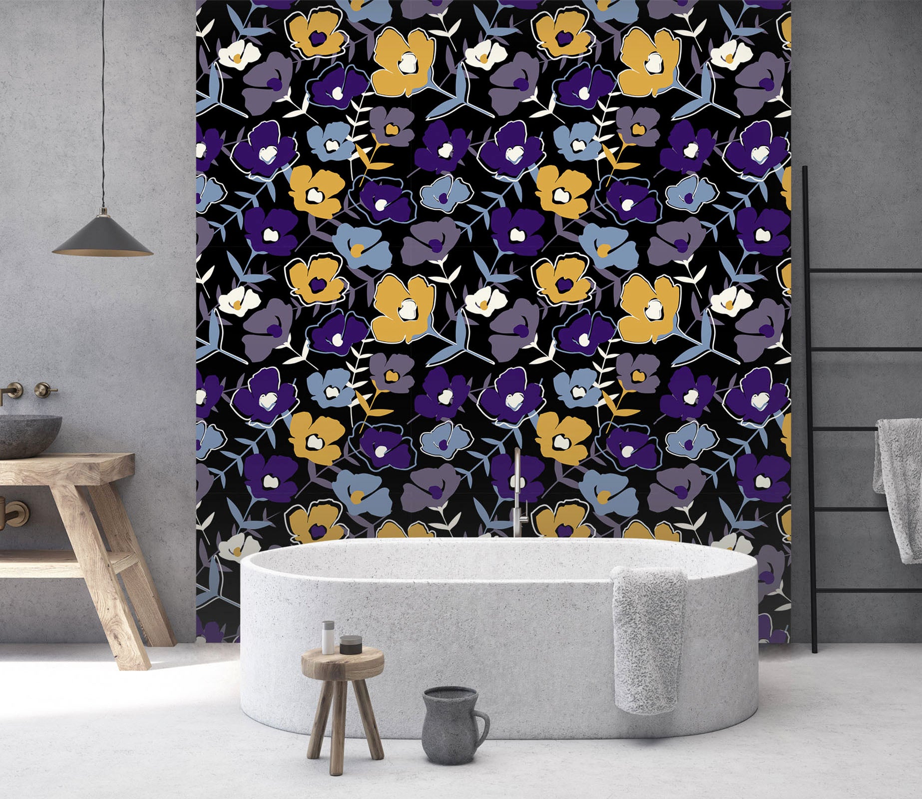 3D Doodle Flower 60 Wall Murals