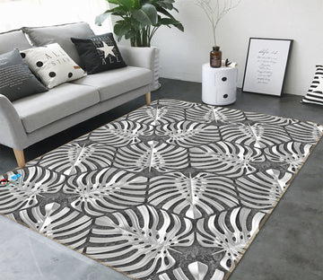 3D Hexagonal Leaf Shape 83 Non Slip Rug Mat Mat AJ Creativity Home 