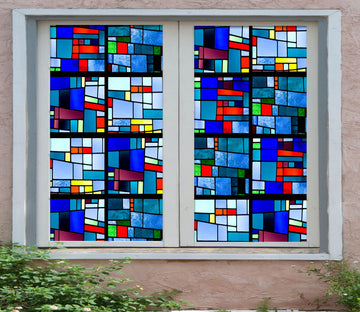 3D Striped Block 262 Window Film Print Sticker Cling Stained Glass UV Block