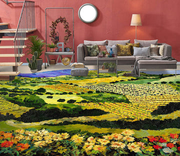 3D Field Lawn Flowers 9536 Allan P. Friedlander Floor Mural  Wallpaper Murals Self-Adhesive Removable Print Epoxy