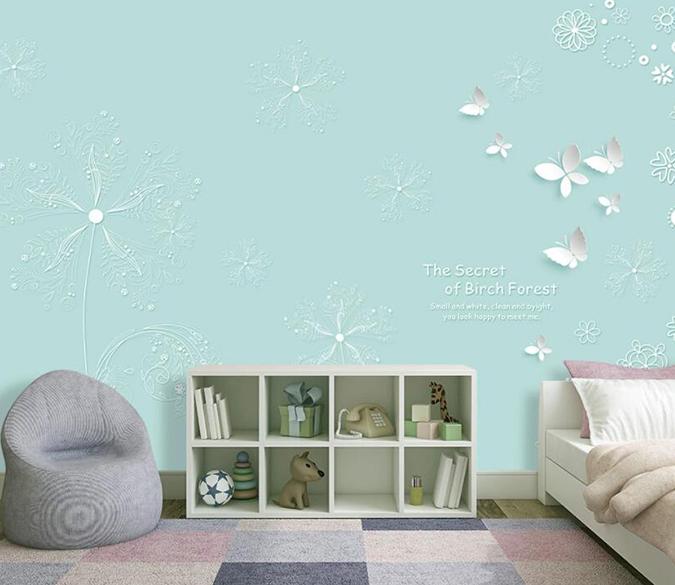 3D White Butterfly 459 Wall Murals Wallpaper AJ Wallpaper 2 