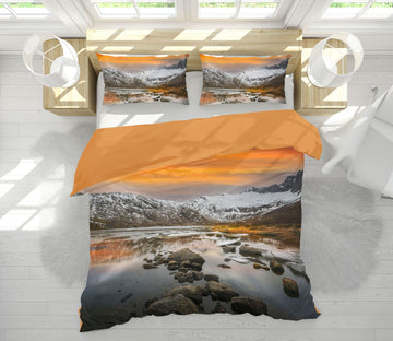 3D Stone Lake 087 Marco Carmassi Bedding Bed Pillowcases Quilt