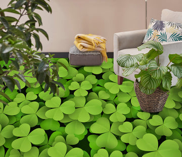 3D Green Clover 816 Floor Mural  Wallpaper Murals Rug & Mat Print Epoxy waterproof bath floor