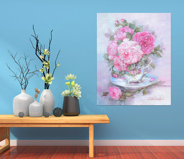 3D Flower Vase 0140 Debi Coules Wall Sticker