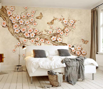 3D Flower Butterfly WG69 Wall Murals Wallpaper AJ Wallpaper 2 