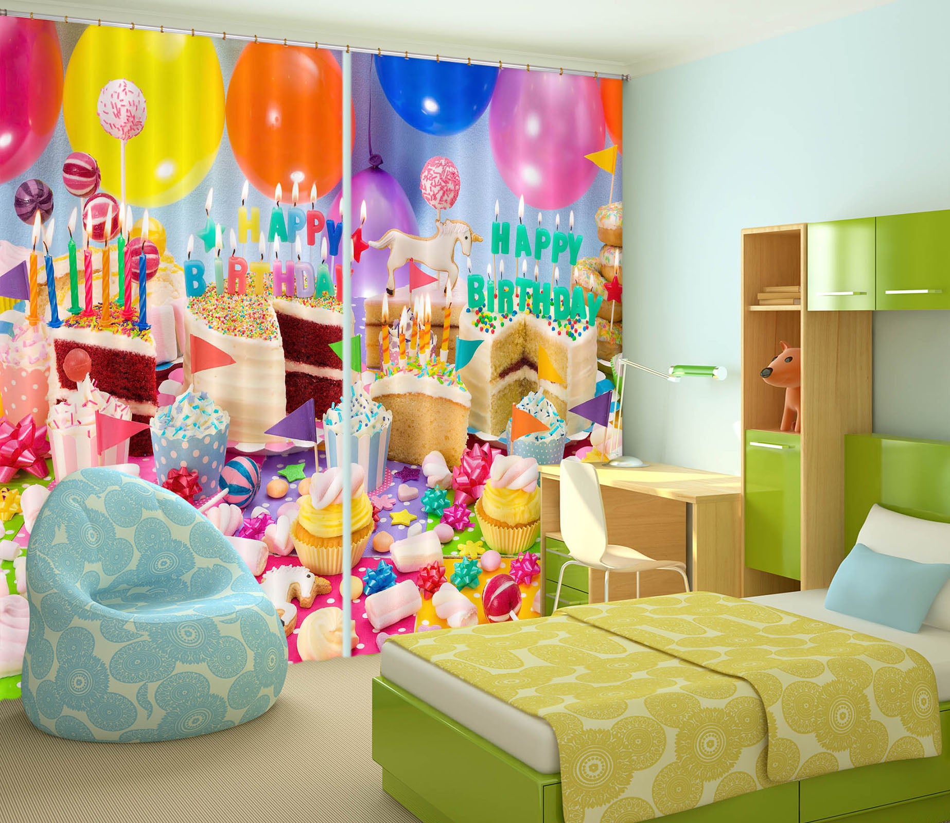 3D Children Playground 241 Assaf Frank Curtain Curtains Drapes