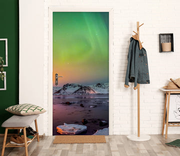 3D Color Aurora Glacier 12259 Marco Carmassi Door Mural