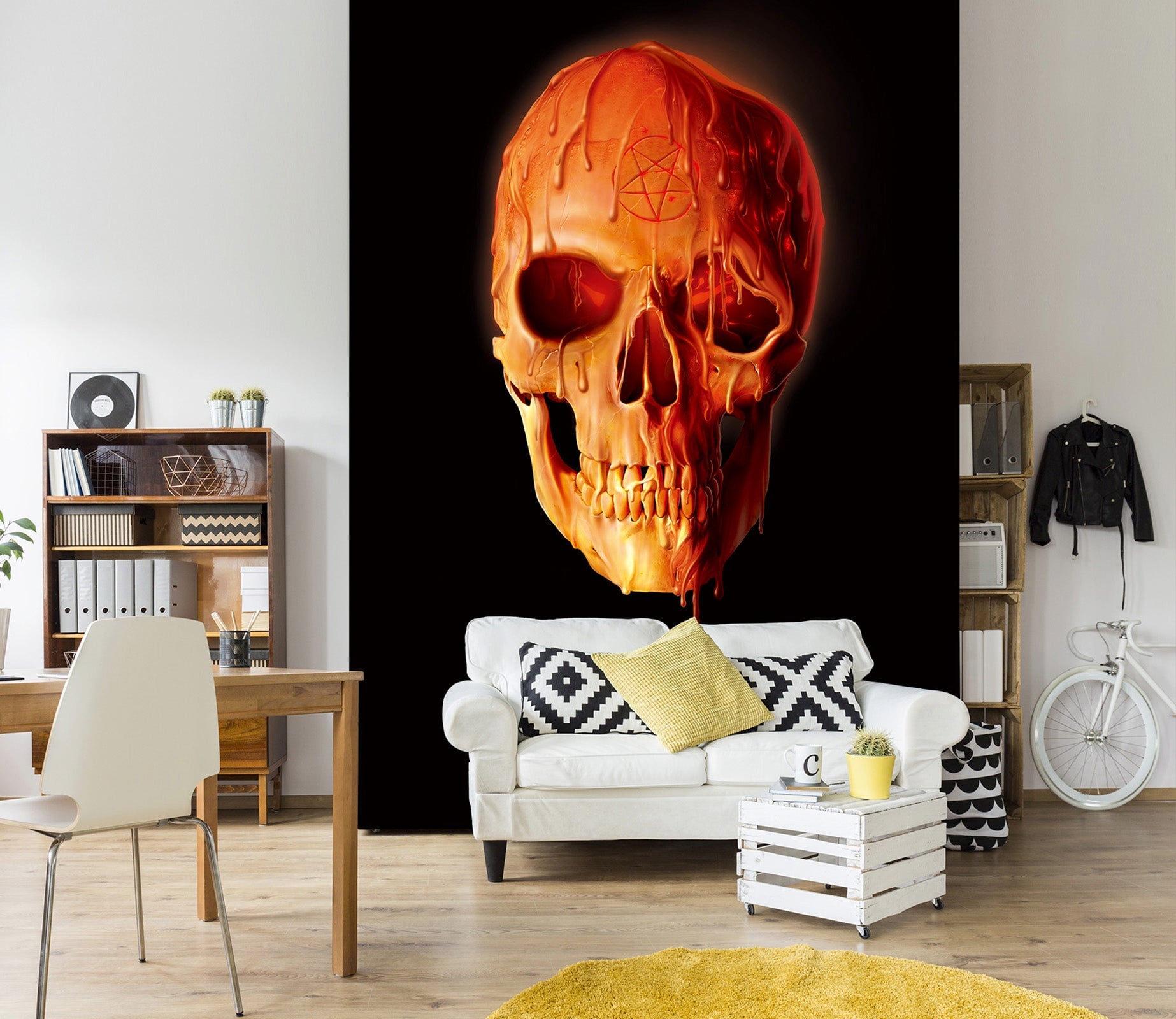 3D Wax Skull 1569 Wall Murals Exclusive Designer Vincent Wallpaper AJ Wallpaper 