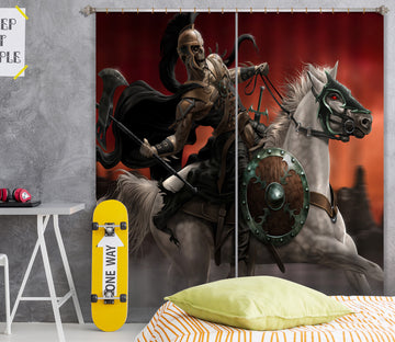 3D Knight Horse 5084 Tom Wood Curtain Curtains Drapes