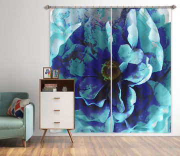 3D Blue Flower 71058 Shandra Smith Curtain Curtains Drapes