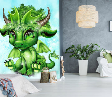 3D Green Forest Dragon 8432 Sheena Pike Wall Mural Wall Murals