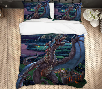 3D Dragon Night 4082 Tom Wood Bedding Bed Pillowcases Quilt