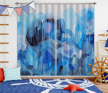 3D Watercolor Flow 2313 Misako Chida Curtain Curtains Drapes