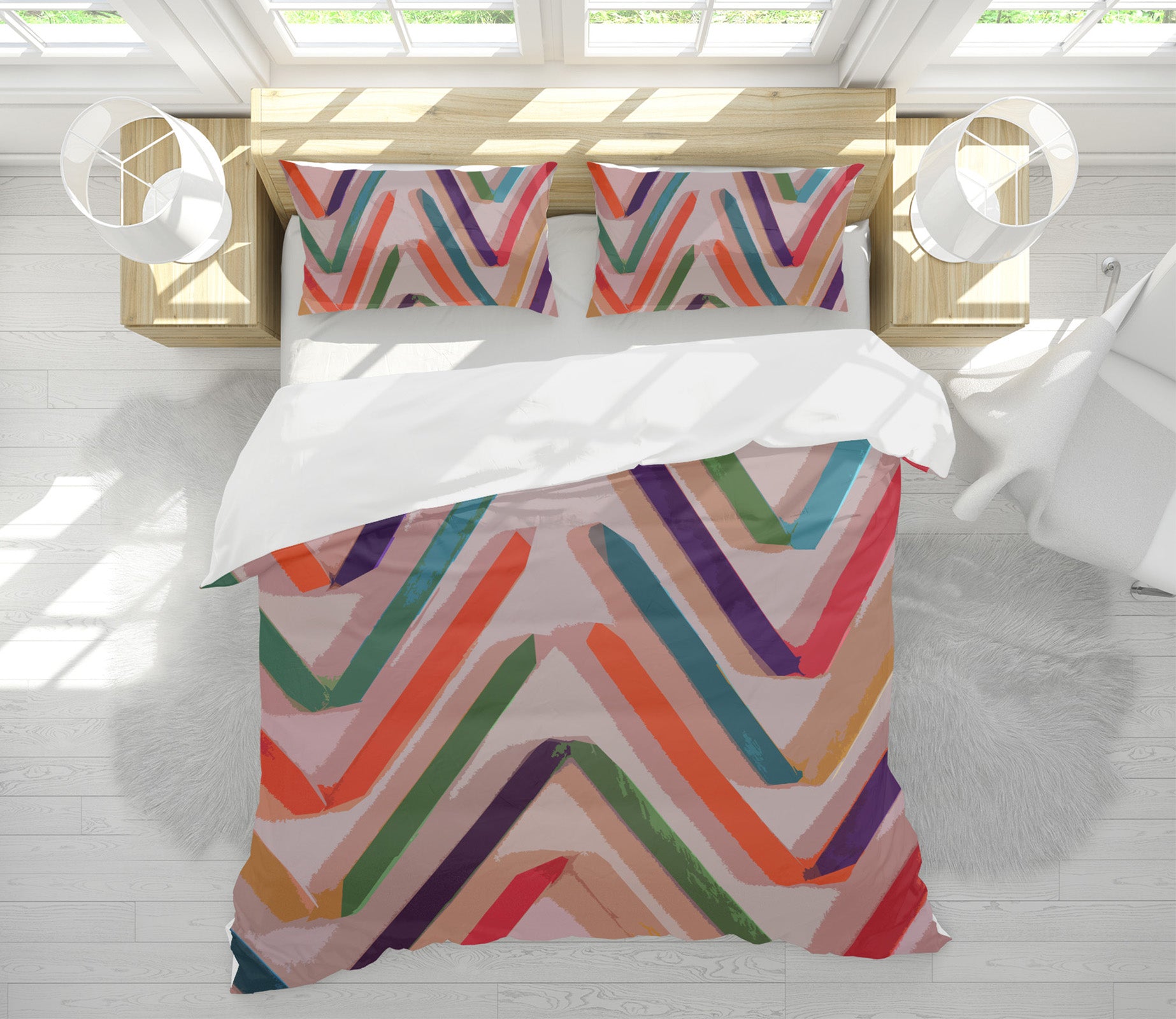 3D Wavy Lines 70191 Shandra Smith Bedding Bed Pillowcases Quilt
